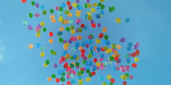 balloons being let into the air